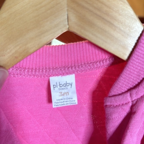 PL Baby by Petit Lem Pink Quilted Cotton Footie Size 3 Mths - Picture 5 of 7